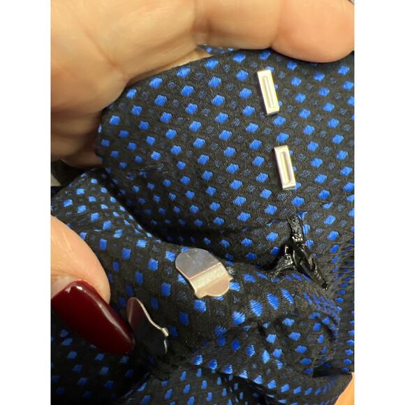 NY & Company Womens 7th Ave Design Studio Blue Black Slim Fit Dress Pants Sz 10 - Picture 9 of 9